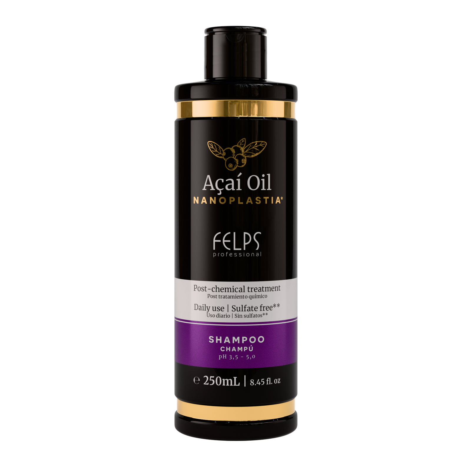 2f0b44b45_7898639792532-AaOil_Shampoo_250mL_frontal Felps - Acai Oil Shampoo, Conditioner - Image 1