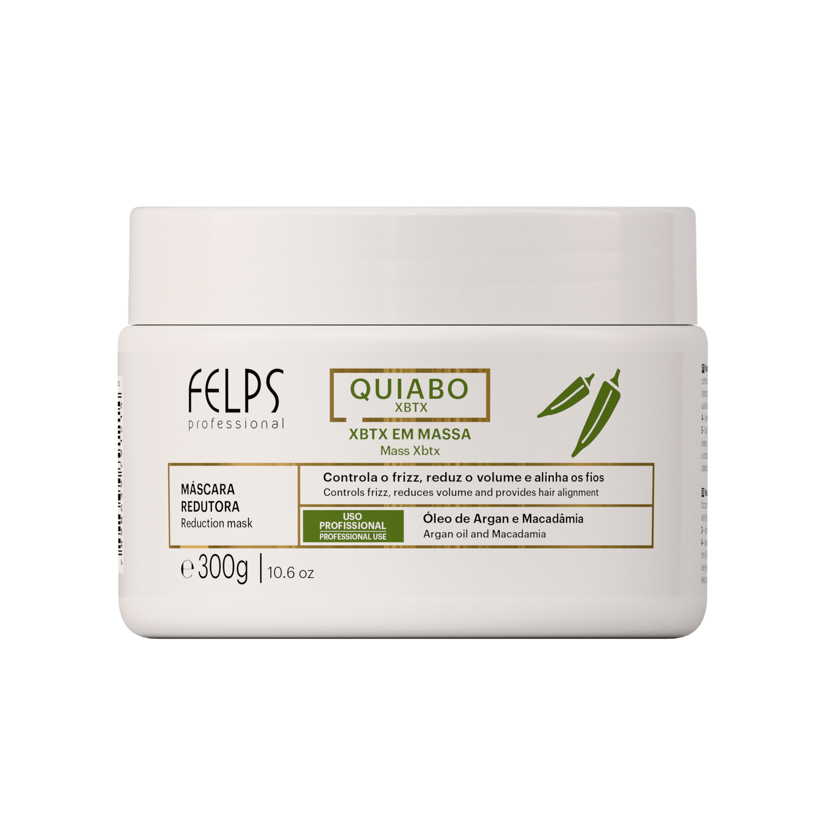 65daea925_7898639791214-QuiaboXbtx_Mscararedutora_300g_frente Felps - Quiabo XBTX Reduction Mask - Image 3