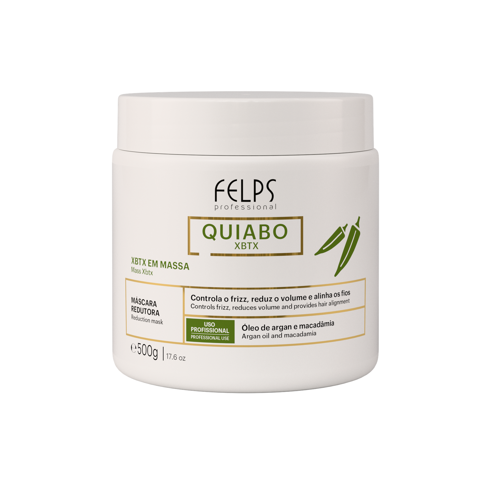 d4c8ca227_7898955638781-QuiaboXbtx_Mscararedutora_500g_frontal Felps - Quiabo XBTX Reduction Mask - Image 2