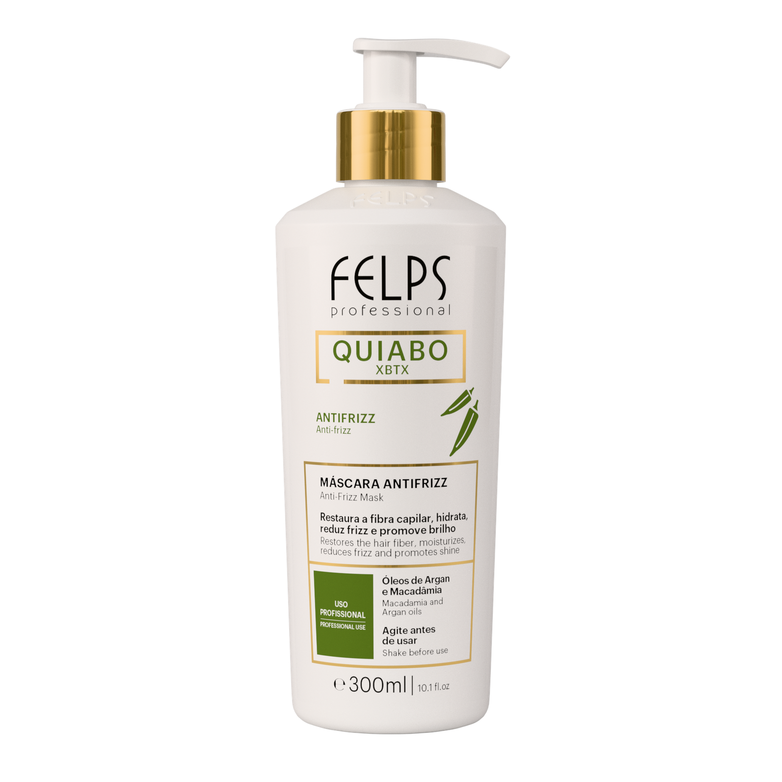 eac388b9d_7898639793881-QuiaboXbtx_MscaraAntifrizz_300ml_frontal Felps - Quiabo XBTX Anti-Frizz Mask Hair Alignment - Image 2